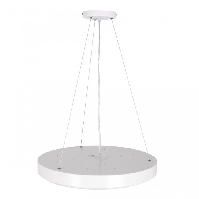 GloboStar® CASPER 61018 Κρεμαστή Πλαφονιέρα Οροφής LED CCT 76W 8372lm 120° AC 220-240V - Εναλλαγή Φωτισμού μέσω Τηλεχειριστηρίου All In One Ψυχρό Λευκό 6000k+Φυσικό Λευκό 4500k+Θερμό Λευκό 2700k Dimmable Φ45cm - Λευκό - 3 Years Warranty