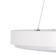 GloboStar® CASPER 61018 Κρεμαστή Πλαφονιέρα Οροφής LED CCT 76W 8372lm 120° AC 220-240V - Εναλλαγή Φωτισμού μέσω Τηλεχειριστηρίου All In One Ψυχρό Λευκό 6000k+Φυσικό Λευκό 4500k+Θερμό Λευκό 2700k Dimmable Φ45cm - Λευκό - 3 Years Warranty