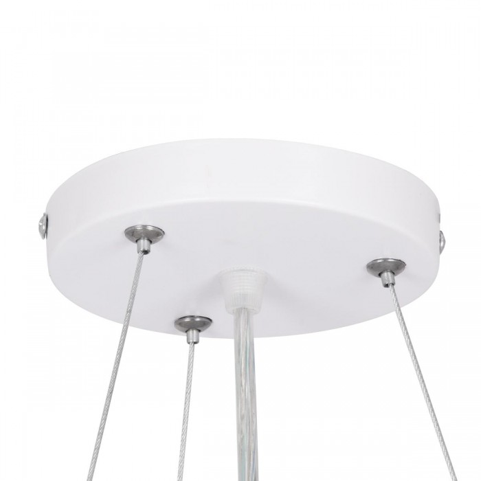 GloboStar® CASPER 61018 Κρεμαστή Πλαφονιέρα Οροφής LED CCT 76W 8372lm 120° AC 220-240V - Εναλλαγή Φωτισμού μέσω Τηλεχειριστηρίου All In One Ψυχρό Λευκό 6000k+Φυσικό Λευκό 4500k+Θερμό Λευκό 2700k Dimmable Φ45cm - Λευκό - 3 Years Warranty