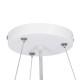 GloboStar® CASPER 61018 Κρεμαστή Πλαφονιέρα Οροφής LED CCT 76W 8372lm 120° AC 220-240V - Εναλλαγή Φωτισμού μέσω Τηλεχειριστηρίου All In One Ψυχρό Λευκό 6000k+Φυσικό Λευκό 4500k+Θερμό Λευκό 2700k Dimmable Φ45cm - Λευκό - 3 Years Warranty
