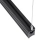 GloboStar® MARKET 61021-P Γραμμικό Κρεμαστό Φωτιστικό Linear LED 18W 2200lm 60° AC 220-240V Μ120 x Π2 x Υ4cm Φυσικό Λευκό 4500K - Μαύρο - 3 Years Warranty
