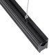 GloboStar® MARKET 61021-P Γραμμικό Κρεμαστό Φωτιστικό Linear LED 18W 2200lm 60° AC 220-240V Μ120 x Π2 x Υ4cm Φυσικό Λευκό 4500K - Μαύρο - 3 Years Warranty