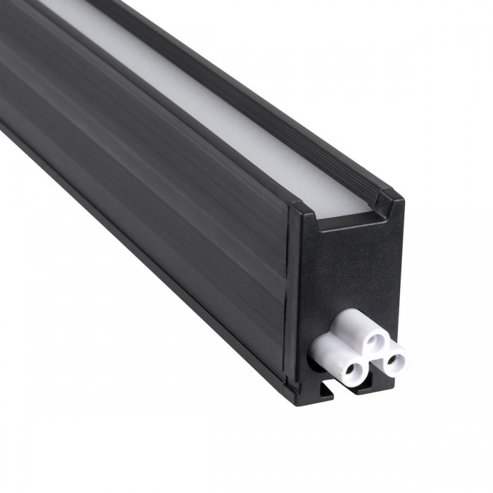 GloboStar® OFFICE 61023-S Γραμμικό Φωτιστικό Οροφής Linear LED 18W 2230lm 120° AC 220-240V Μ120 x Π2 x Υ4cm Ψυχρό Λευκό 6000K - Μαύρο - 3 Years Warranty