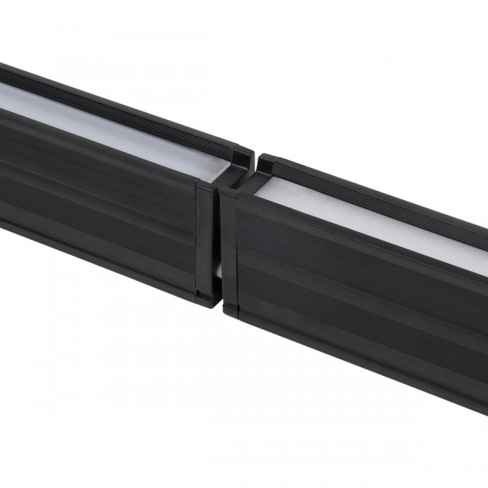 GloboStar® OFFICE 61023-S Γραμμικό Φωτιστικό Οροφής Linear LED 18W 2230lm 120° AC 220-240V Μ120 x Π2 x Υ4cm Ψυχρό Λευκό 6000K - Μαύρο - 3 Years Warranty