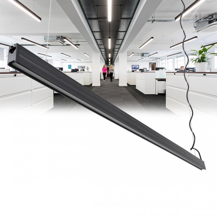 GloboStar® OFFICE 61025-P Γραμμικό Κρεμαστό Φωτιστικό Linear LED 18W 2170lm 120° AC 220-240V Μ120 x Π2 x Υ4cm Θερμό Λευκό 2700K - Μαύρο - 3 Years Warranty GloboStar® OFFICE 61025-P Γραμμικό Κρεμαστό Φωτιστικό Linear LED 18W 2170lm 120° AC 220-240V Μ120 x Π2 x Υ4cm Θερμό Λευκό 2700K - Μαύρο - 3 Years Warranty