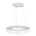 GloboStar® ARIANA 61038 Κρεμαστή Πλαφονιέρα Οροφής Κύκλος LED CCT 55W 6376lm 120° AC 220-240V - Εναλλαγή Φωτισμού μέσω Τηλεχειριστηρίου All In One Ψυχρό Λευκό 6000k+Φυσικό Λευκό 4500k+Θερμό Λευκό 2700k Dimmable Φ48cm - Λευκό - 3 Years Warranty