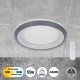 GloboStar® MELINA 61042 Πλαφονιέρα Οροφής Κύκλος LED CCT 55W 6376lm 120° AC 220-240V - Εναλλαγή Φωτισμού μέσω Τηλεχειριστηρίου All In One Ψυχρό Λευκό 6000k+Φυσικό Λευκό 4500k+Θερμό Λευκό 2700k Dimmable Φ48cm - Ανθρακί - 3 Years Warranty