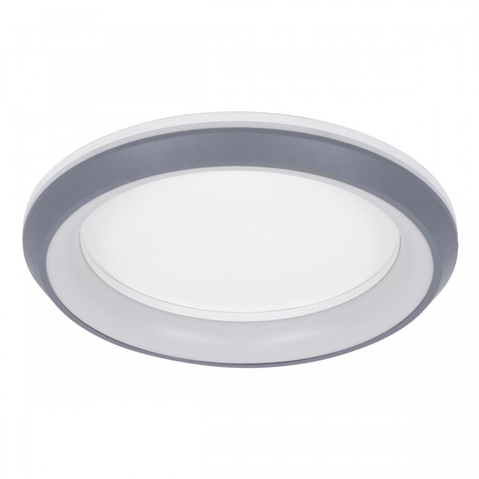 GloboStar® MELINA 61042 Πλαφονιέρα Οροφής Κύκλος LED CCT 55W 6376lm 120° AC 220-240V - Εναλλαγή Φωτισμού μέσω Τηλεχειριστηρίου All In One Ψυχρό Λευκό 6000k+Φυσικό Λευκό 4500k+Θερμό Λευκό 2700k Dimmable Φ48cm - Ανθρακί - 3 Years Warranty