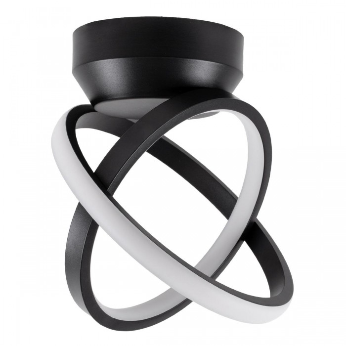 GloboStar® AMELIA 61052 Φωτιστικό Οροφής Design LED CCT 20W 2400lm 300° AC 220-240V - Εναλλαγή Φωτισμού μέσω Διακόπτη On/Off All In One Ψυχρό 6000k+Φυσικό 4500k+Θερμό 2700k Μ24.5 x Π16 x Υ25cm - Μαύρο