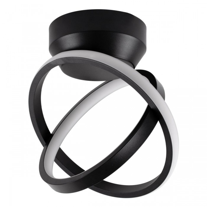 GloboStar® AMELIA 61052 Φωτιστικό Οροφής Design LED CCT 20W 2400lm 300° AC 220-240V - Εναλλαγή Φωτισμού μέσω Διακόπτη On/Off All In One Ψυχρό 6000k+Φυσικό 4500k+Θερμό 2700k Μ24.5 x Π16 x Υ25cm - Μαύρο