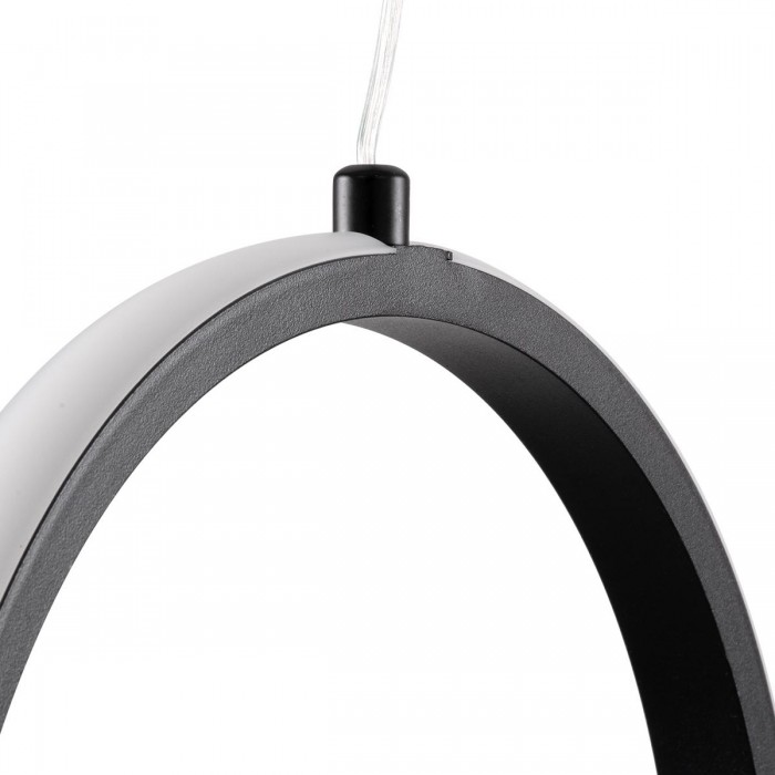 GloboStar® ALICE 61055 Κρεμαστό Φωτιστικό Οροφής Design LED CCT 20W 2400lm 300° AC 220-240V - Εναλλαγή Φωτισμού μέσω Διακόπτη On/Off All In One Ψυχρό 6000k+Φυσικό 4500k+Θερμό 2700k Μ25 x Π22 x Υ25cm - Μαύρο