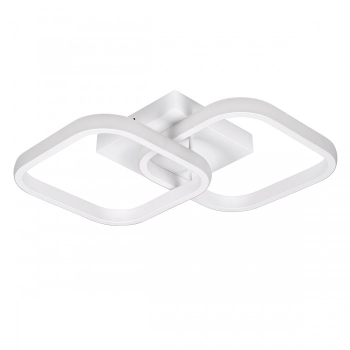 GloboStar® NORA 61062 Φωτιστικό Οροφής Design LED CCT 22W 2640lm 300° AC 220-240V - Εναλλαγή Φωτισμού μέσω Διακόπτη On/Off All In One Ψυχρό 6000k+Φυσικό 4500k+Θερμό 2700k Μ40 x Π24 x Υ7cm - Λευκό