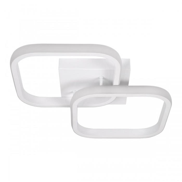 GloboStar® NORA 61062 Φωτιστικό Οροφής Design LED CCT 22W 2640lm 300° AC 220-240V - Εναλλαγή Φωτισμού μέσω Διακόπτη On/Off All In One Ψυχρό 6000k+Φυσικό 4500k+Θερμό 2700k Μ40 x Π24 x Υ7cm - Λευκό