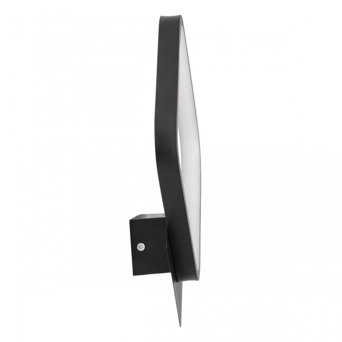 GloboStar® LENA 61079 Φωτιστικό Τοίχου - Απλίκα Design LED CCT 12W 1440lm 300° AC 220-240V - Εναλλαγή Φωτισμού μέσω Διακόπτη On/Off All In One Ψυχρό 6000k+Φυσικό 4500k+Θερμό 2700k Μ25 x Π5.5 x Υ29.5cm - Μαύρο