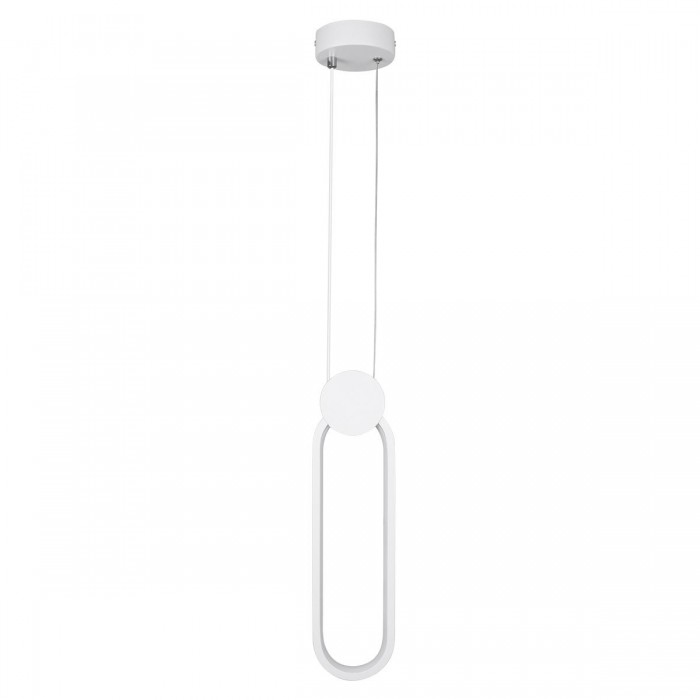 GloboStar® ILDI 61089 Κρεμαστό Φωτιστικό Οροφής Design LED CCT 12W 1440lm 300° AC 220-240V - Εναλλαγή Φωτισμού μέσω Διακόπτη On/Off All In One Ψυχρό 6000k+Φυσικό 4500k+Θερμό 2700k Μ10 x Π2.3 x Υ38cm - Λευκό