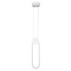 GloboStar® ILDI 61089 Κρεμαστό Φωτιστικό Οροφής Design LED CCT 12W 1440lm 300° AC 220-240V - Εναλλαγή Φωτισμού μέσω Διακόπτη On/Off All In One Ψυχρό 6000k+Φυσικό 4500k+Θερμό 2700k Μ10 x Π2.3 x Υ38cm - Λευκό