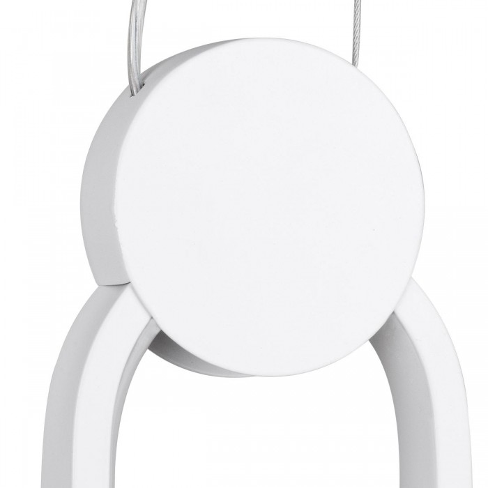 GloboStar® ILDI 61089 Κρεμαστό Φωτιστικό Οροφής Design LED CCT 12W 1440lm 300° AC 220-240V - Εναλλαγή Φωτισμού μέσω Διακόπτη On/Off All In One Ψυχρό 6000k+Φυσικό 4500k+Θερμό 2700k Μ10 x Π2.3 x Υ38cm - Λευκό