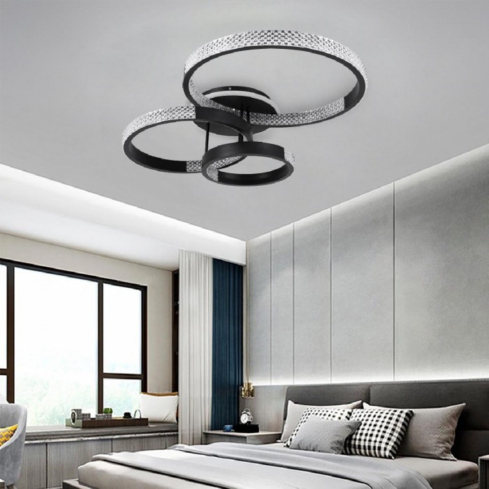 GloboStar® DIAMOND 61114 Φωτιστικό Οροφής Δαχτυλίδι-Κύκλος LED CCT 100W 12123lm 360° AC 220-240V - Εναλλαγή Φωτισμού μέσω Τηλεχειριστηρίου All In One Ψυχρό 6000k+Φυσικό 4500k+Θερμό 2700k Dimmable Φ30+40+50cm+BackLight - Μαύρο - 3 Years Warranty GloboStar® DIAMOND 61114 Φωτιστικό Οροφής Δαχτυλίδι-Κύκλος LED CCT 100W 12123lm 360° AC 220-240V - Εναλλαγή Φωτισμού μέσω Τηλεχειριστηρίου All In One Ψυχρό 6000k+Φυσικό 4500k+Θερμό 2700k Dimmable Φ30+40+50cm+BackLight - Μαύρο - 3 Years Warranty