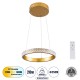 GloboStar® DIAMOND 61127 Κρεμαστό Φωτιστικό Δαχτυλίδι-Κύκλος LED CCT 20W 2356lm 360° AC 220-240V - Εναλλαγή Φωτισμού μέσω Τηλεχειριστηρίου All In One Ψυχρό 6000k+Φυσικό 4500k+Θερμό 2700k Dimmable Φ25cm - Χρυσό Βούρτσας - 3 Years Warranty GloboStar® DIAMOND 61127 Κρεμαστό Φωτιστικό Δαχτυλίδι-Κύκλος LED CCT 20W 2356lm 360° AC 220-240V - Εναλλαγή Φωτισμού μέσω Τηλεχειριστηρίου All In One Ψυχρό 6000k+Φυσικό 4500k+Θερμό 2700k Dimmable Φ25cm - Χρυσό Βούρτσας - 3 Years Warranty