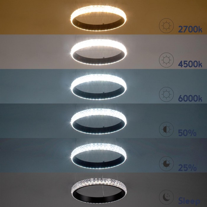 GloboStar® DIAMOND 61128 Κρεμαστό Φωτιστικό Δαχτυλίδι-Κύκλος LED CCT 30W 3513lm 360° AC 220-240V - Εναλλαγή Φωτισμού μέσω Τηλεχειριστηρίου All In One Ψυχρό 6000k+Φυσικό 4500k+Θερμό 2700k Dimmable Φ40cm - Μαύρο - 3 Years Warranty GloboStar® DIAMOND 61128 Κρεμαστό Φωτιστικό Δαχτυλίδι-Κύκλος LED CCT 30W 3513lm 360° AC 220-240V - Εναλλαγή Φωτισμού μέσω Τηλεχειριστηρίου All In One Ψυχρό 6000k+Φυσικό 4500k+Θερμό 2700k Dimmable Φ40cm - Μαύρο - 3 Years Warranty