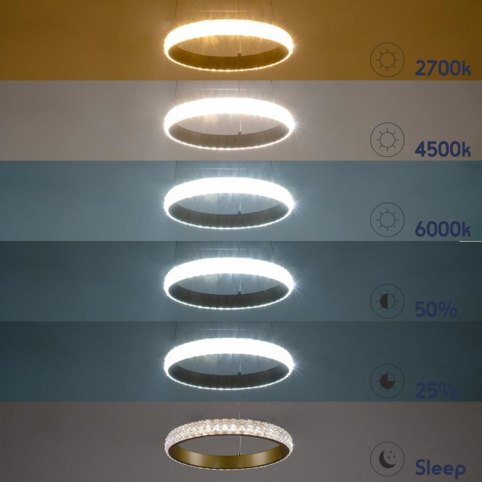 GloboStar® DIAMOND 61131 Κρεμαστό Φωτιστικό Δαχτυλίδι-Κύκλος LED CCT 45W 5230lm 360° AC 220-240V - Εναλλαγή Φωτισμού μέσω Τηλεχειριστηρίου All In One Ψυχρό 6000k+Φυσικό 4500k+Θερμό 2700k Dimmable Φ60cm - Χρυσό Βούρτσας - 3 Years Warranty GloboStar® DIAMOND 61131 Κρεμαστό Φωτιστικό Δαχτυλίδι-Κύκλος LED CCT 45W 5230lm 360° AC 220-240V - Εναλλαγή Φωτισμού μέσω Τηλεχειριστηρίου All In One Ψυχρό 6000k+Φυσικό 4500k+Θερμό 2700k Dimmable Φ60cm - Χρυσό Βούρτσας - 3 Years Warranty