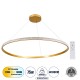 GloboStar® DIAMOND 61135 Κρεμαστό Φωτιστικό Δαχτυλίδι-Κύκλος LED CCT 75W 8743lm 360° AC 220-240V - Εναλλαγή Φωτισμού μέσω Τηλεχειριστηρίου All In One Ψυχρό 6000k+Φυσικό 4500k+Θερμό 2700k Dimmable Φ100cm - Χρυσό Βούρτσας - 3 Years Warranty GloboStar® DIAMOND 61135 Κρεμαστό Φωτιστικό Δαχτυλίδι-Κύκλος LED CCT 75W 8743lm 360° AC 220-240V - Εναλλαγή Φωτισμού μέσω Τηλεχειριστηρίου All In One Ψυχρό 6000k+Φυσικό 4500k+Θερμό 2700k Dimmable Φ100cm - Χρυσό Βούρτσας - 3 Years Warranty