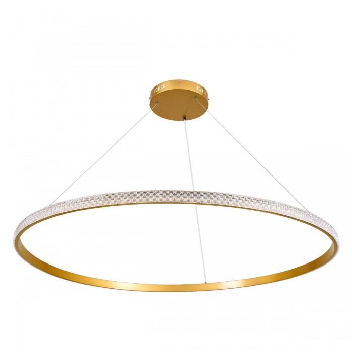 GloboStar® DIAMOND 61135 Κρεμαστό Φωτιστικό Δαχτυλίδι-Κύκλος LED CCT 75W 8743lm 360° AC 220-240V - Εναλλαγή Φωτισμού μέσω Τηλεχειριστηρίου All In One Ψυχρό 6000k+Φυσικό 4500k+Θερμό 2700k Dimmable Φ100cm - Χρυσό Βούρτσας - 3 Years Warranty GloboStar® DIAMOND 61135 Κρεμαστό Φωτιστικό Δαχτυλίδι-Κύκλος LED CCT 75W 8743lm 360° AC 220-240V - Εναλλαγή Φωτισμού μέσω Τηλεχειριστηρίου All In One Ψυχρό 6000k+Φυσικό 4500k+Θερμό 2700k Dimmable Φ100cm - Χρυσό Βούρτσας - 3 Years Warranty