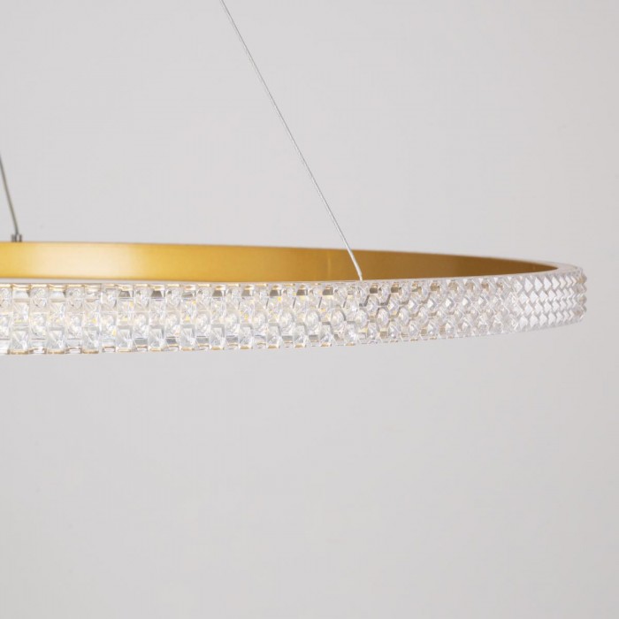 GloboStar® DIAMOND 61135 Κρεμαστό Φωτιστικό Δαχτυλίδι-Κύκλος LED CCT 75W 8743lm 360° AC 220-240V - Εναλλαγή Φωτισμού μέσω Τηλεχειριστηρίου All In One Ψυχρό 6000k+Φυσικό 4500k+Θερμό 2700k Dimmable Φ100cm - Χρυσό Βούρτσας - 3 Years Warranty GloboStar® DIAMOND 61135 Κρεμαστό Φωτιστικό Δαχτυλίδι-Κύκλος LED CCT 75W 8743lm 360° AC 220-240V - Εναλλαγή Φωτισμού μέσω Τηλεχειριστηρίου All In One Ψυχρό 6000k+Φυσικό 4500k+Θερμό 2700k Dimmable Φ100cm - Χρυσό Βούρτσας - 3 Years Warranty