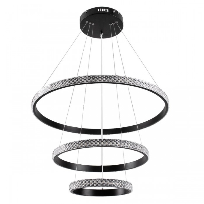 GloboStar® DIAMOND TRIO 61136-DECO Κρεμαστό Φωτιστικό Δαχτυλίδι-Κύκλος LED CCT 100W 12123lm 360° AC 220-240V - Εναλλαγή Φωτισμού μέσω Τηλεχειριστηρίου All In One Ψυχρό 6000k+Φυσικό 4500k+Θερμό 2700k Dimmable Φ25+40+60cm - Μαύρο - 3 Years Warranty GloboStar® DIAMOND TRIO 61136-DECO Κρεμαστό Φωτιστικό Δαχτυλίδι-Κύκλος LED CCT 100W 12123lm 360° AC 220-240V - Εναλλαγή Φωτισμού μέσω Τηλεχειριστηρίου All In One Ψυχρό 6000k+Φυσικό 4500k+Θερμό 2700k Dimmable Φ25+40+60cm - Μαύρο - 3 Years Warranty