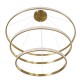 GloboStar® DIAMOND TRIO 61141-DECO Κρεμαστό Φωτιστικό Δαχτυλίδι-Κύκλος LED CCT 150W 18379lm 360° AC 220-240V - Εναλλαγή Φωτισμού μέσω Τηλεχειριστηρίου All In One Ψυχρό 6000k+Φυσικό 4500k+Θερμό 2700k Dimmable Φ60+80+100cm - Χρυσό Βούρτσας - 3 Years Warrant