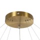 GloboStar® DIAMOND TRIO 61141-DECO Κρεμαστό Φωτιστικό Δαχτυλίδι-Κύκλος LED CCT 150W 18379lm 360° AC 220-240V - Εναλλαγή Φωτισμού μέσω Τηλεχειριστηρίου All In One Ψυχρό 6000k+Φυσικό 4500k+Θερμό 2700k Dimmable Φ60+80+100cm - Χρυσό Βούρτσας - 3 Years Warrant