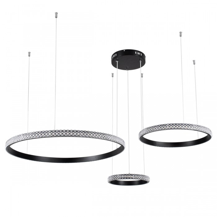 GloboStar® DIAMOND TRIO 61142 Κρεμαστό Φωτιστικό Δαχτυλίδι-Κύκλος LED CCT 100W 12123lm 360° AC 220-240V - Εναλλαγή Φωτισμού μέσω Τηλεχειριστηρίου All In One Ψυχρό 6000k+Φυσικό 4500k+Θερμό 2700k Dimmable Φ25+40+60cm - Μαύρο - 3 Years Warranty GloboStar® DIAMOND TRIO 61142 Κρεμαστό Φωτιστικό Δαχτυλίδι-Κύκλος LED CCT 100W 12123lm 360° AC 220-240V - Εναλλαγή Φωτισμού μέσω Τηλεχειριστηρίου All In One Ψυχρό 6000k+Φυσικό 4500k+Θερμό 2700k Dimmable Φ25+40+60cm - Μαύρο - 3 Years Warranty