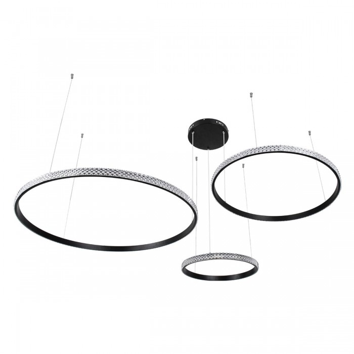 GloboStar® DIAMOND TRIO 61144 Κρεμαστό Φωτιστικό Δαχτυλίδι-Κύκλος LED CCT 120W 14723lm 360° AC 220-240V - Εναλλαγή Φωτισμού μέσω Τηλεχειριστηρίου All In One Ψυχρό 6000k+Φυσικό 4500k+Θερμό 2700k Dimmable Φ40+60+80cm - Μαύρο - 3 Years Warranty GloboStar® DIAMOND TRIO 61144 Κρεμαστό Φωτιστικό Δαχτυλίδι-Κύκλος LED CCT 120W 14723lm 360° AC 220-240V - Εναλλαγή Φωτισμού μέσω Τηλεχειριστηρίου All In One Ψυχρό 6000k+Φυσικό 4500k+Θερμό 2700k Dimmable Φ40+60+80cm - Μαύρο - 3 Years Warranty