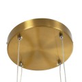 GloboStar® DIAMOND TETRA 61149 Κρεμαστό Φωτιστικό Δαχτυλίδι-Κύκλος LED CCT 150W 18379lm 360° AC 220-240V - Εναλλαγή Φωτισμού μέσω Τηλεχειριστηρίου All In One Ψυχρό 6000k+Φυσικό 4500k+Θερμό 2700k Dimmable Φ25+40+60+80cm - Χρυσό Βούρτσας - 3 Years Warranty