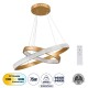 GloboStar® DIAMOND DUO 61151-DECO Κρεμαστό Φωτιστικό Δαχτυλίδι-Κύκλος LED CCT 75W 8743lm 360° AC 220-240V - Εναλλαγή Φωτισμού μέσω Τηλεχειριστηρίου All In One Ψυχρό 6000k+Φυσικό 4500k+Θερμό 2700k Dimmable Φ40+60cm - Χρυσό Βούρτσας - 3 Years Warranty GloboStar® DIAMOND DUO 61151-DECO Κρεμαστό Φωτιστικό Δαχτυλίδι-Κύκλος LED CCT 75W 8743lm 360° AC 220-240V - Εναλλαγή Φωτισμού μέσω Τηλεχειριστηρίου All In One Ψυχρό 6000k+Φυσικό 4500k+Θερμό 2700k Dimmable Φ40+60cm - Χρυσό Βούρτσας - 3 Years Warranty