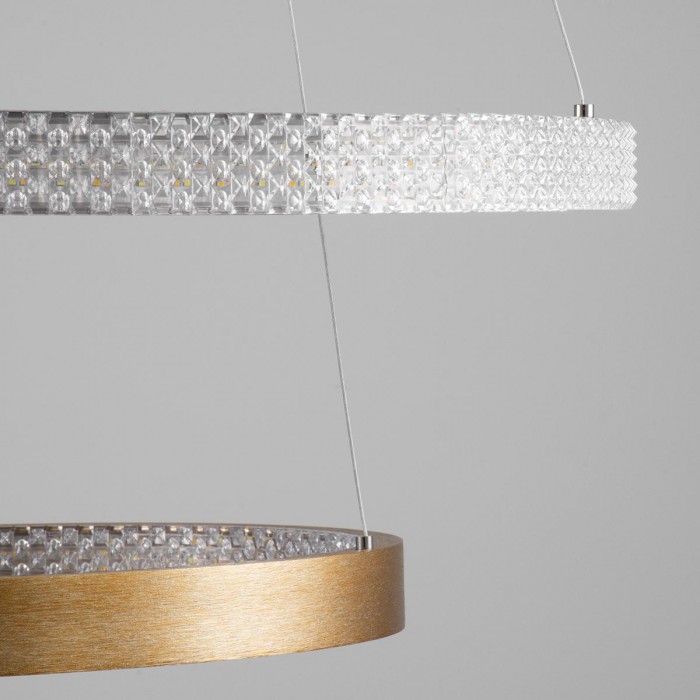 GloboStar® DIAMOND DUO 61151-DECO Κρεμαστό Φωτιστικό Δαχτυλίδι-Κύκλος LED CCT 75W 8743lm 360° AC 220-240V - Εναλλαγή Φωτισμού μέσω Τηλεχειριστηρίου All In One Ψυχρό 6000k+Φυσικό 4500k+Θερμό 2700k Dimmable Φ40+60cm - Χρυσό Βούρτσας - 3 Years Warranty GloboStar® DIAMOND DUO 61151-DECO Κρεμαστό Φωτιστικό Δαχτυλίδι-Κύκλος LED CCT 75W 8743lm 360° AC 220-240V - Εναλλαγή Φωτισμού μέσω Τηλεχειριστηρίου All In One Ψυχρό 6000k+Φυσικό 4500k+Θερμό 2700k Dimmable Φ40+60cm - Χρυσό Βούρτσας - 3 Years Warranty