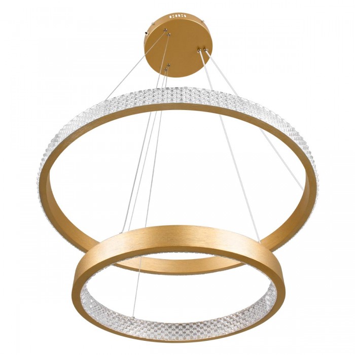 GloboStar® DIAMOND DUO 61151 Κρεμαστό Φωτιστικό Δαχτυλίδι-Κύκλος LED CCT 75W 8743lm 360° AC 220-240V - Εναλλαγή Φωτισμού μέσω Τηλεχειριστηρίου All In One Ψυχρό 6000k+Φυσικό 4500k+Θερμό 2700k Dimmable Φ40+60cm - Χρυσό Βούρτσας - 3 Years Warranty GloboStar® DIAMOND DUO 61151 Κρεμαστό Φωτιστικό Δαχτυλίδι-Κύκλος LED CCT 75W 8743lm 360° AC 220-240V - Εναλλαγή Φωτισμού μέσω Τηλεχειριστηρίου All In One Ψυχρό 6000k+Φυσικό 4500k+Θερμό 2700k Dimmable Φ40+60cm - Χρυσό Βούρτσας - 3 Years Warranty