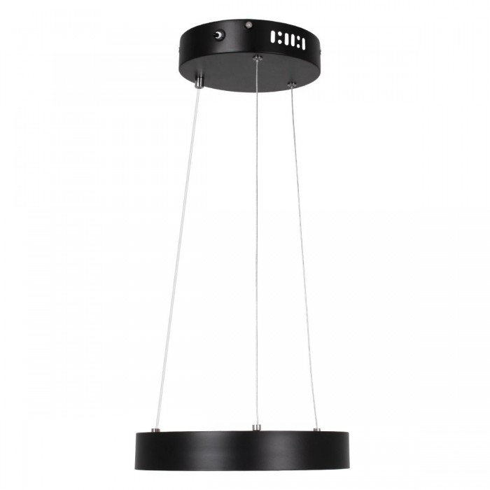 GloboStar® NEMESIS 61152 Κρεμαστό Φωτιστικό Δαχτυλίδι-Κύκλος LED CCT 20W 2356lm 360° AC 220-240V - Εναλλαγή Φωτισμού μέσω Τηλεχειριστηρίου All In One Ψυχρό 6000k+Φυσικό 4500k+Θερμό 2700k Dimmable Φ25cm - Μαύρο - 3 Years Warranty