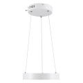GloboStar® NEMESIS 61153 Κρεμαστό Φωτιστικό Δαχτυλίδι-Κύκλος LED CCT 20W 2356lm 360° AC 220-240V - Εναλλαγή Φωτισμού μέσω Τηλεχειριστηρίου All In One Ψυχρό 6000k+Φυσικό 4500k+Θερμό 2700k Dimmable Φ25cm - Λευκό - 3 Years Warranty