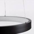 GloboStar® NEMESIS 61155 Κρεμαστό Φωτιστικό Δαχτυλίδι-Κύκλος LED CCT 30W 3513lm 360° AC 220-240V - Εναλλαγή Φωτισμού μέσω Τηλεχειριστηρίου All In One Ψυχρό 6000k+Φυσικό 4500k+Θερμό 2700k Dimmable Φ40cm - Μαύρο - 3 Years Warranty