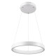 GloboStar® NEMESIS 61156 Κρεμαστό Φωτιστικό Δαχτυλίδι-Κύκλος LED CCT 30W 3513lm 360° AC 220-240V - Εναλλαγή Φωτισμού μέσω Τηλεχειριστηρίου All In One Ψυχρό 6000k+Φυσικό 4500k+Θερμό 2700k Dimmable Φ40cm - Λευκό - 3 Years Warranty