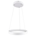 GloboStar® NEMESIS 61156 Κρεμαστό Φωτιστικό Δαχτυλίδι-Κύκλος LED CCT 30W 3513lm 360° AC 220-240V - Εναλλαγή Φωτισμού μέσω Τηλεχειριστηρίου All In One Ψυχρό 6000k+Φυσικό 4500k+Θερμό 2700k Dimmable Φ40cm - Λευκό - 3 Years Warranty