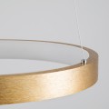 GloboStar® NEMESIS 61157 Κρεμαστό Φωτιστικό Δαχτυλίδι-Κύκλος LED CCT 30W 3513lm 360° AC 220-240V - Εναλλαγή Φωτισμού μέσω Τηλεχειριστηρίου All In One Ψυχρό 6000k+Φυσικό 4500k+Θερμό 2700k Dimmable Φ40cm - Χρυσό Βούρτσας - 3 Years Warranty