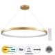 GloboStar® NEMESIS 61166 Κρεμαστό Φωτιστικό Δαχτυλίδι-Κύκλος LED CCT 75W 8743lm 360° AC 220-240V - Εναλλαγή Φωτισμού μέσω Τηλεχειριστηρίου All In One Ψυχρό 6000k+Φυσικό 4500k+Θερμό 2700k Dimmable Φ100cm - Χρυσό Βούρτσας - 3 Years Warranty GloboStar® NEMESIS 61166 Κρεμαστό Φωτιστικό Δαχτυλίδι-Κύκλος LED CCT 75W 8743lm 360° AC 220-240V - Εναλλαγή Φωτισμού μέσω Τηλεχειριστηρίου All In One Ψυχρό 6000k+Φυσικό 4500k+Θερμό 2700k Dimmable Φ100cm - Χρυσό Βούρτσας - 3 Years Warranty
