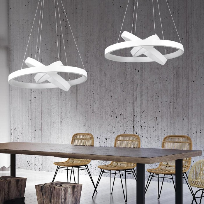 GloboStar® NEMESIS TRIO 61168-DECO Κρεμαστό Φωτιστικό Δαχτυλίδι-Κύκλος LED CCT 100W 12123lm 360° AC 220-240V - Εναλλαγή Φωτισμού μέσω Τηλεχειριστηρίου All In One Ψυχρό 6000k+Φυσικό 4500k+Θερμό 2700k Dimmable Φ25+40+60cm - Λευκό - 3 Years Warranty GloboStar® NEMESIS TRIO 61168-DECO Κρεμαστό Φωτιστικό Δαχτυλίδι-Κύκλος LED CCT 100W 12123lm 360° AC 220-240V - Εναλλαγή Φωτισμού μέσω Τηλεχειριστηρίου All In One Ψυχρό 6000k+Φυσικό 4500k+Θερμό 2700k Dimmable Φ25+40+60cm - Λευκό - 3 Years Warranty
