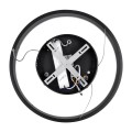 GloboStar® VENOM 61173 Κρεμαστό Φωτιστικό Δαχτυλίδι-Κύκλος LED CCT 30W 3513lm 120° AC 220-240V - Εναλλαγή Φωτισμού μέσω Τηλεχειριστηρίου All In One Ψυχρό 6000K+Φυσικό 4500K+Θερμό 2700K Dimmable Φ40cm - Μαύρο - 3 Years Warranty