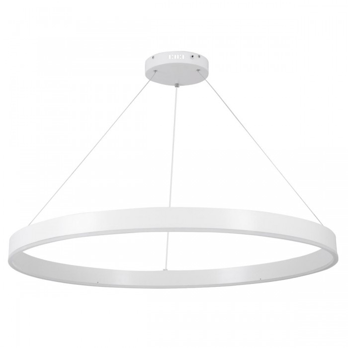 GloboStar® VENOM 61183 Κρεμαστό Φωτιστικό Δαχτυλίδι-Κύκλος LED CCT 75W 8818lm 120° AC 220-240V - Εναλλαγή Φωτισμού μέσω Τηλεχειριστηρίου All In One Ψυχρό 6000K+Φυσικό 4500K+Θερμό 2700K Dimmable Φ100cm - Λευκό - 3 Years Warranty