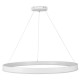 GloboStar® VENOM 61183 Κρεμαστό Φωτιστικό Δαχτυλίδι-Κύκλος LED CCT 75W 8818lm 120° AC 220-240V - Εναλλαγή Φωτισμού μέσω Τηλεχειριστηρίου All In One Ψυχρό 6000K+Φυσικό 4500K+Θερμό 2700K Dimmable Φ100cm - Λευκό - 3 Years Warranty