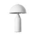 GloboStar® URANUS-S 61450 Μοντέρνο Επιτραπέζιο Φωτιστικό Πορτατίφ Δίφωτο 2 x E27 IP20 Λευκό Μέταλλο - Μ25 x Π25 x Υ39cm