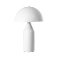GloboStar® URANUS-S 61450 Μοντέρνο Επιτραπέζιο Φωτιστικό Πορτατίφ Δίφωτο 2 x E27 IP20 Λευκό Μέταλλο - Μ25 x Π25 x Υ39cm